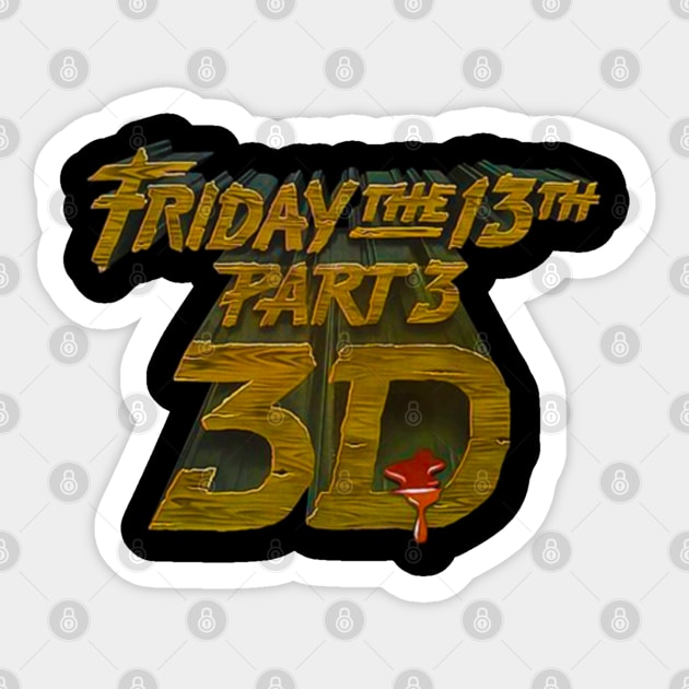 Friday the 13th part 3 Sticker by vhsisntdead